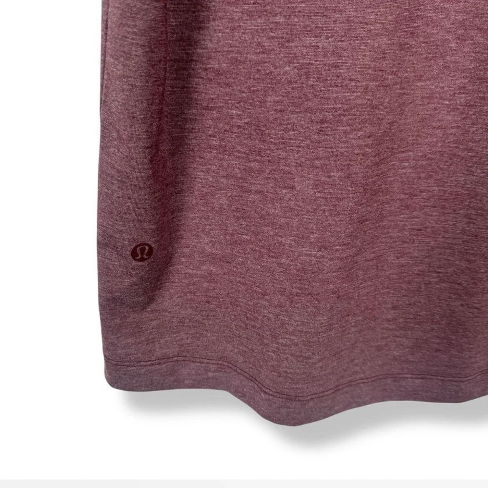 lululemon Men's Evolution Golf Polo Short Sleeve Shirt Heathered Burgundy - Picture 4 of 5